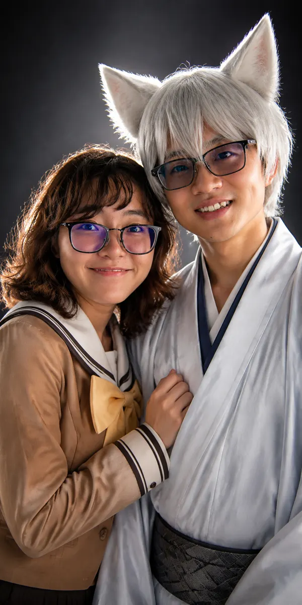Generated Image Pro anime couple cosplay variation
