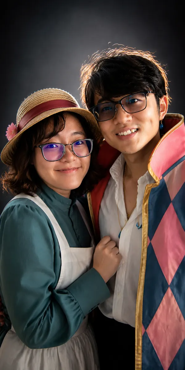 Generated Image Pro anime couple cosplay variation